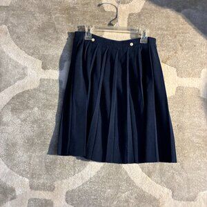 Mini Olive Juice | Cotton Navy Skirt